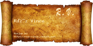 Réz Vince névjegykártya